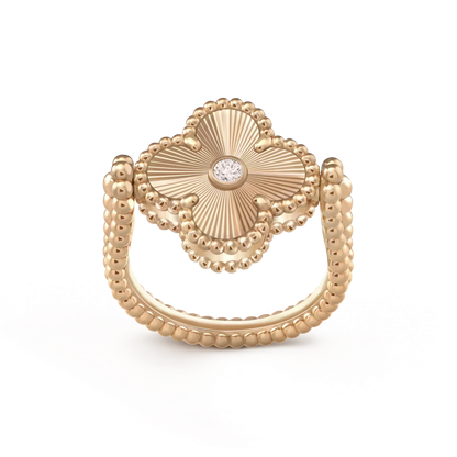 [Olivia JW]CLOVER RIVERSIBLE ROSE GOLD RING