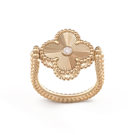 [Olivia JW]CLOVER RIVERSIBLE ROSE GOLD RING
