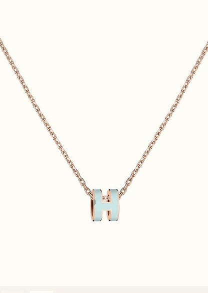 [Olivia JW]POP H LIGHT BLUE NECKLACE