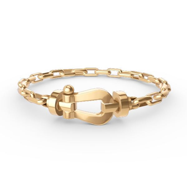 [Olivia JW]FORCE LARGE HORSESHOE CLASP  METAL BRACELET