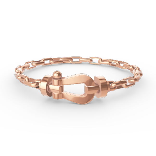 [Olivia JW]FORCE LARGE HORSESHOE CLASP  METAL BRACELET