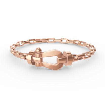 [Olivia JW]FORCE LARGE HORSESHOE CLASP  METAL BRACELET