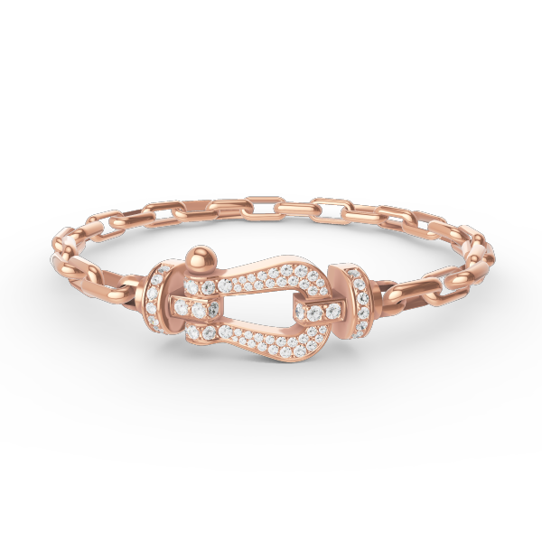 [Olivia JW]FORCE LARGE HORSESHOE CLASP  METAL BRACELET