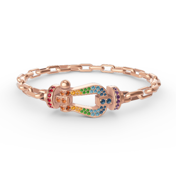 [Olivia JW]FORCE LARGE HORSESHOE CLASP  METAL BRACELET