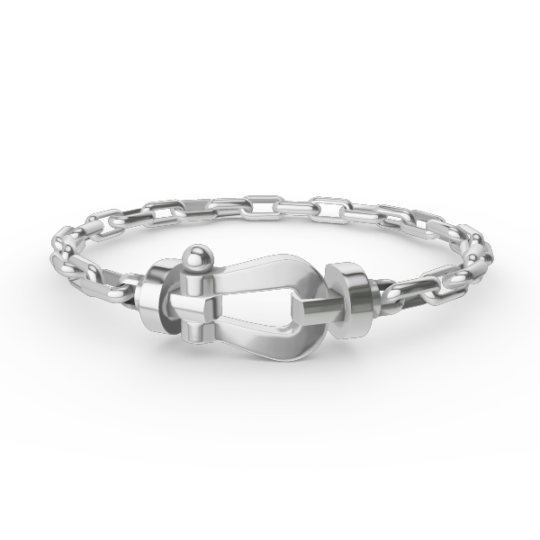 [Olivia JW]FORCE LARGE HORSESHOE CLASP  METAL BRACELET