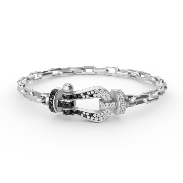 [Olivia JW]FORCE LARGE HORSESHOE CLASP  METAL BRACELET