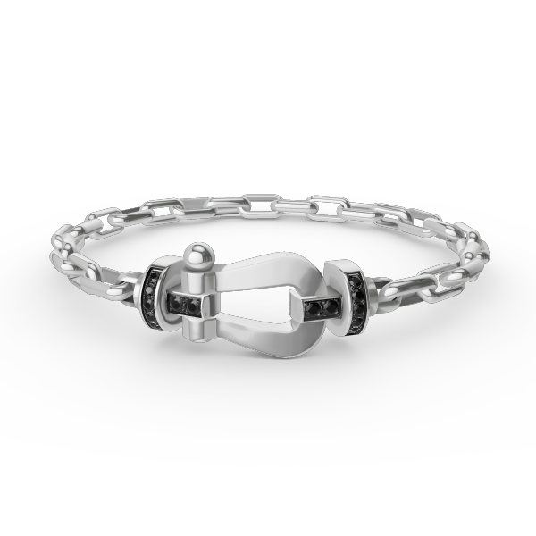 [Olivia JW]FORCE LARGE HORSESHOE CLASP  METAL BRACELET