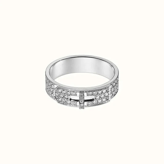 [Olivia JW]KELLY SILVER DIAMOND RING