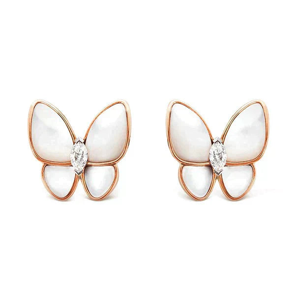 [Olivia JW]BUTTERFLY MOP DIAMOND EARRINGS