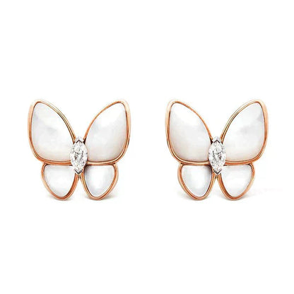 [Olivia JW]BUTTERFLY MOP DIAMOND EARRINGS
