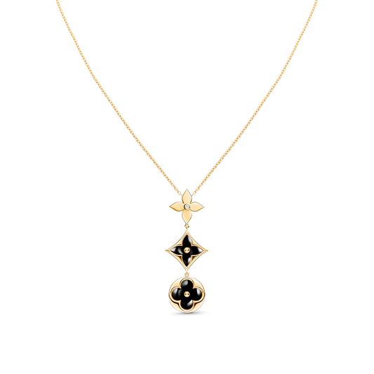 [Olivia JW]STAR AND SUN ONYX PINK GOLD NECKLACE