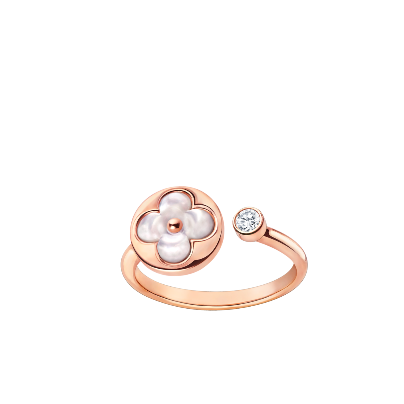 [Olivia JW]SUN 1 DIAMOND PINK MOP RING