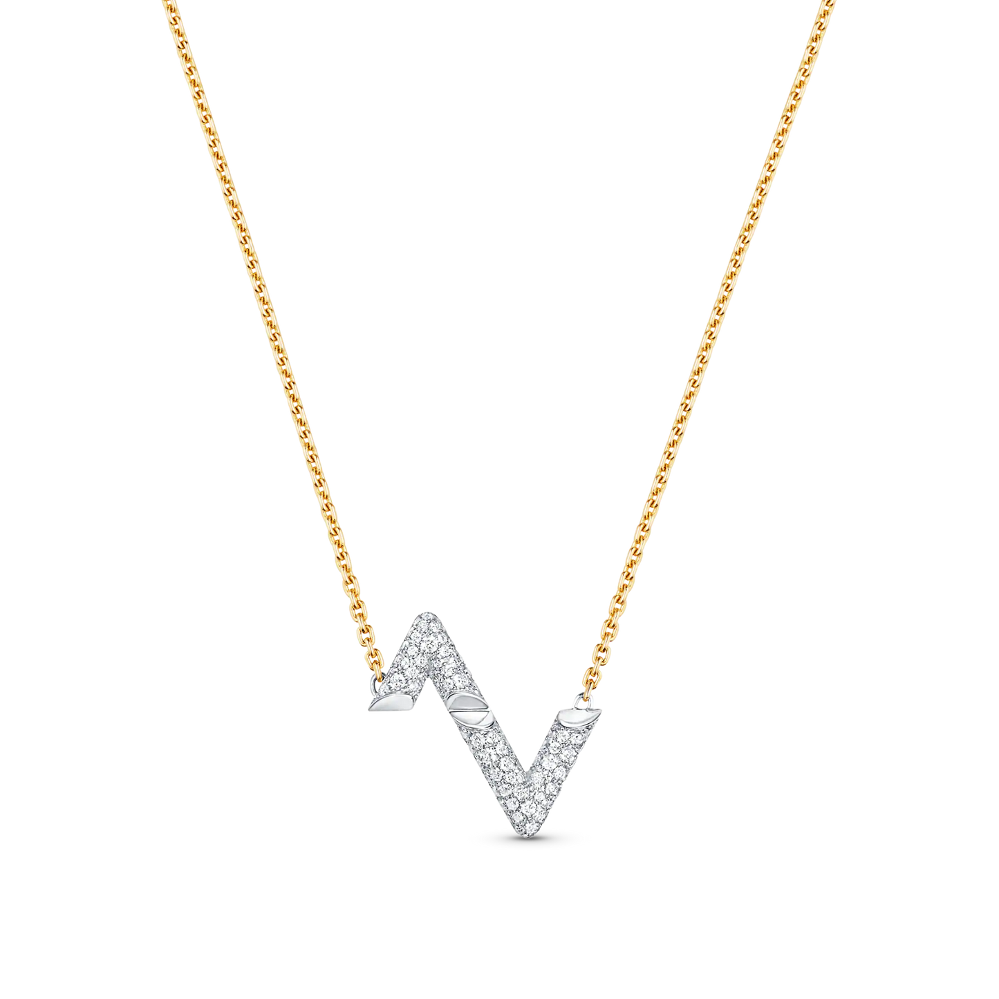 [Olivia JW]VOLT SILVER DIAMOND PEDANT NECKLACE