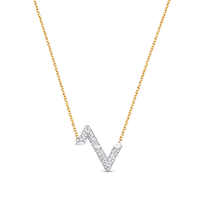 [Olivia JW]VOLT SILVER DIAMOND PEDANT NECKLACE