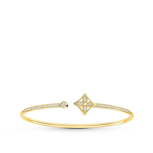 [Olivia JW]IDYLLE GOLD OPEN BRACELET DIAMOND PAVED