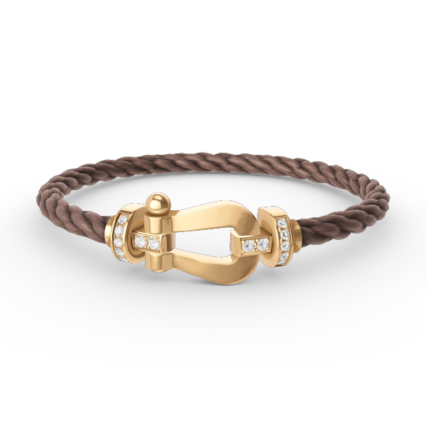 [Olivia JW]FORCE LARGE HORSESHOE HALF DIAMOND BRACELET GOLD