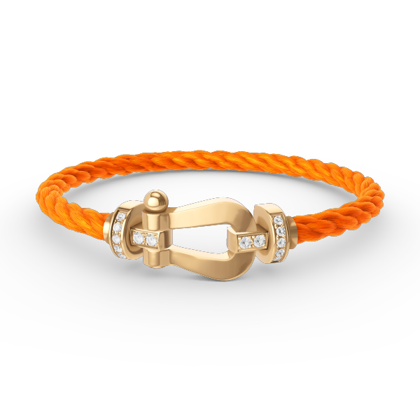 [Olivia JW]FORCE LARGE HORSESHOE HALF DIAMOND BRACELET GOLD