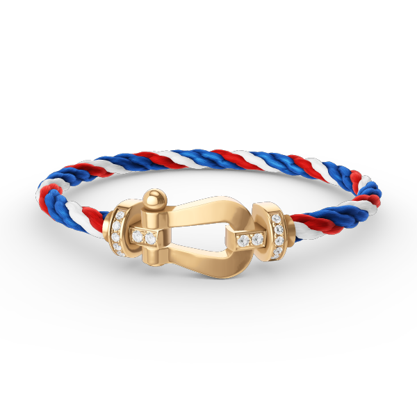 [Olivia JW]FORCE LARGE HORSESHOE HALF DIAMOND BRACELET GOLD