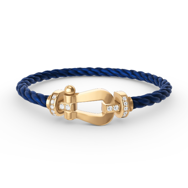 [Olivia JW]FORCE LARGE HORSESHOE HALF DIAMOND BRACELET GOLD