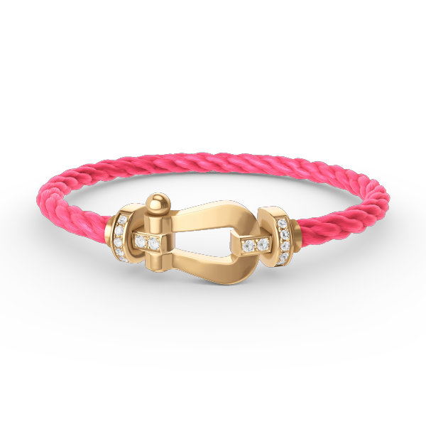 [Olivia JW]FORCE LARGE HORSESHOE HALF DIAMOND BRACELET GOLD