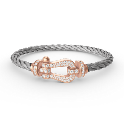 [Olivia JW]FORCE LARGE HORSESHOE FULL DIAMOND BRACELET ROSE GOLD