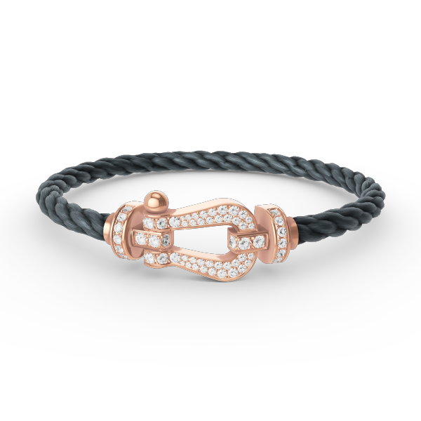 [Olivia JW]FORCE LARGE HORSESHOE FULL DIAMOND BRACELET ROSE GOLD