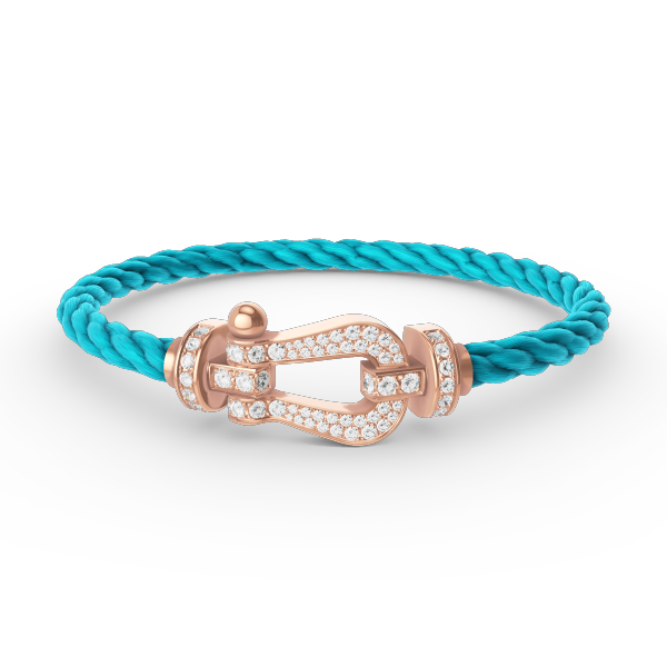 [Olivia JW]FORCE LARGE HORSESHOE FULL DIAMOND BRACELET ROSE GOLD