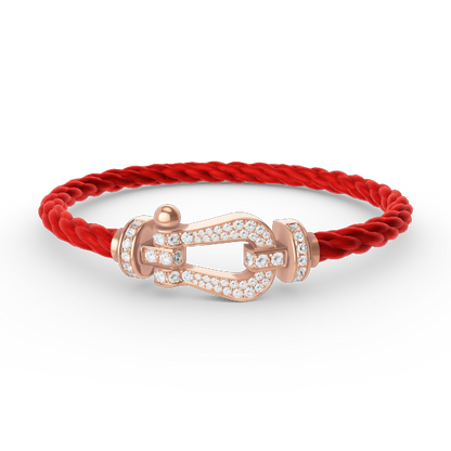 [Olivia JW]FORCE LARGE HORSESHOE FULL DIAMOND BRACELET ROSE GOLD