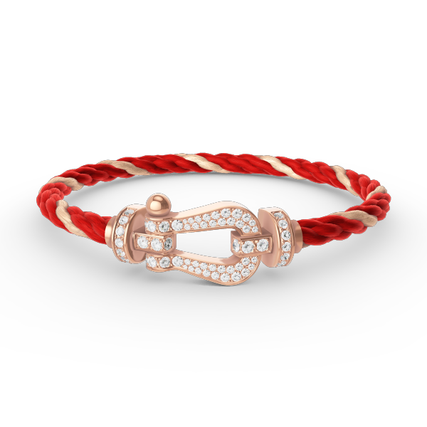 [Olivia JW]FORCE LARGE HORSESHOE FULL DIAMOND BRACELET ROSE GOLD