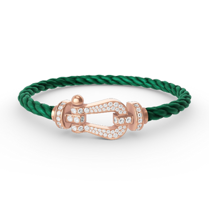 [Olivia JW]FORCE LARGE HORSESHOE FULL DIAMOND BRACELET ROSE GOLD