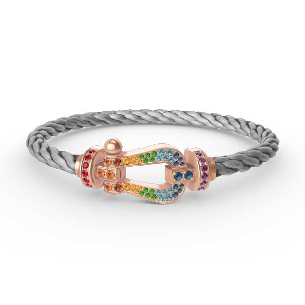 [Olivia JW]FORCE LARGE HORSESHOE  COLORED DIAMOND BRACELET ROSE GOLD