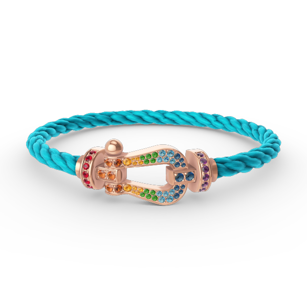 [Olivia JW]FORCE LARGE HORSESHOE  COLORED DIAMOND BRACELET ROSE GOLD