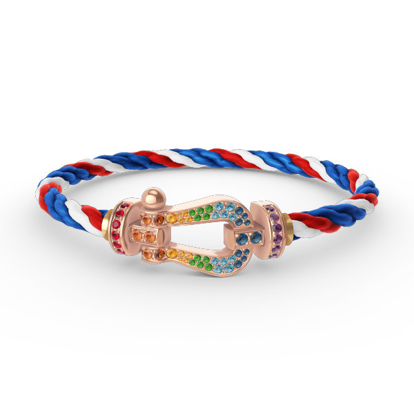 [Olivia JW]FORCE LARGE HORSESHOE  COLORED DIAMOND BRACELET ROSE GOLD