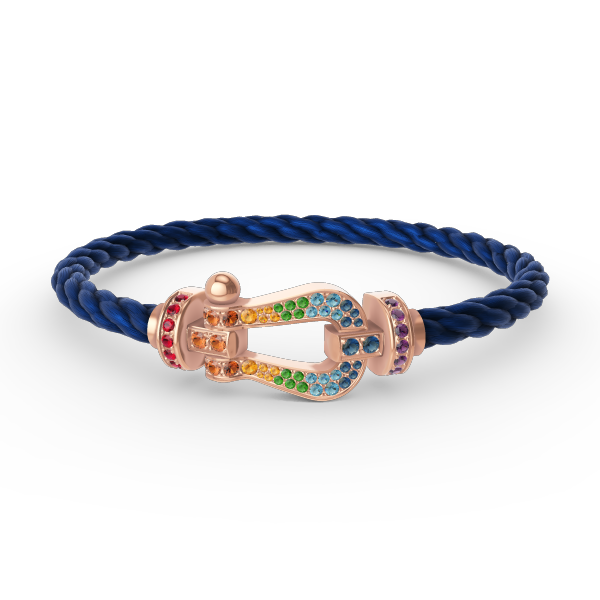 [Olivia JW]FORCE LARGE HORSESHOE  COLORED DIAMOND BRACELET ROSE GOLD