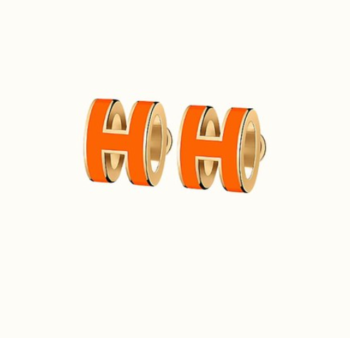 [Olivia JW]MINI POP H EARRINGS ORANGE
