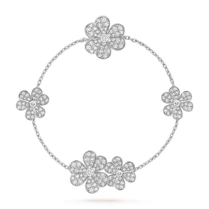 [Olivia JW]FRIVOLE SILVER 5 FLOWERS BRACELET