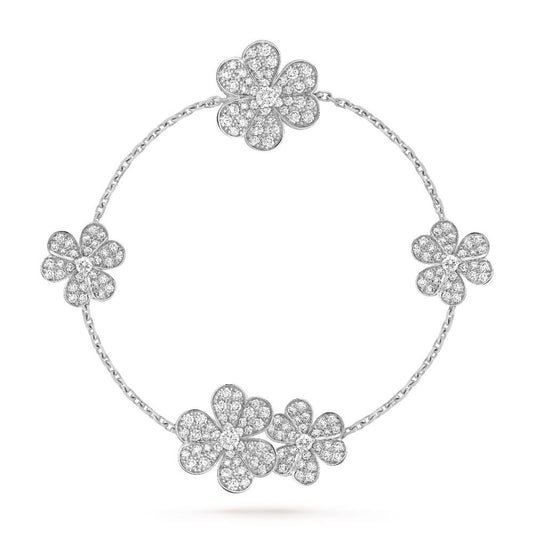 [Olivia JW]FRIVOLE SILVER 5 FLOWERS BRACELET
