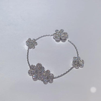 [Olivia JW]FRIVOLE SILVER 5 FLOWERS BRACELET