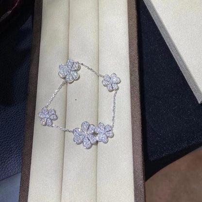 [Olivia JW]FRIVOLE SILVER 5 FLOWERS BRACELET