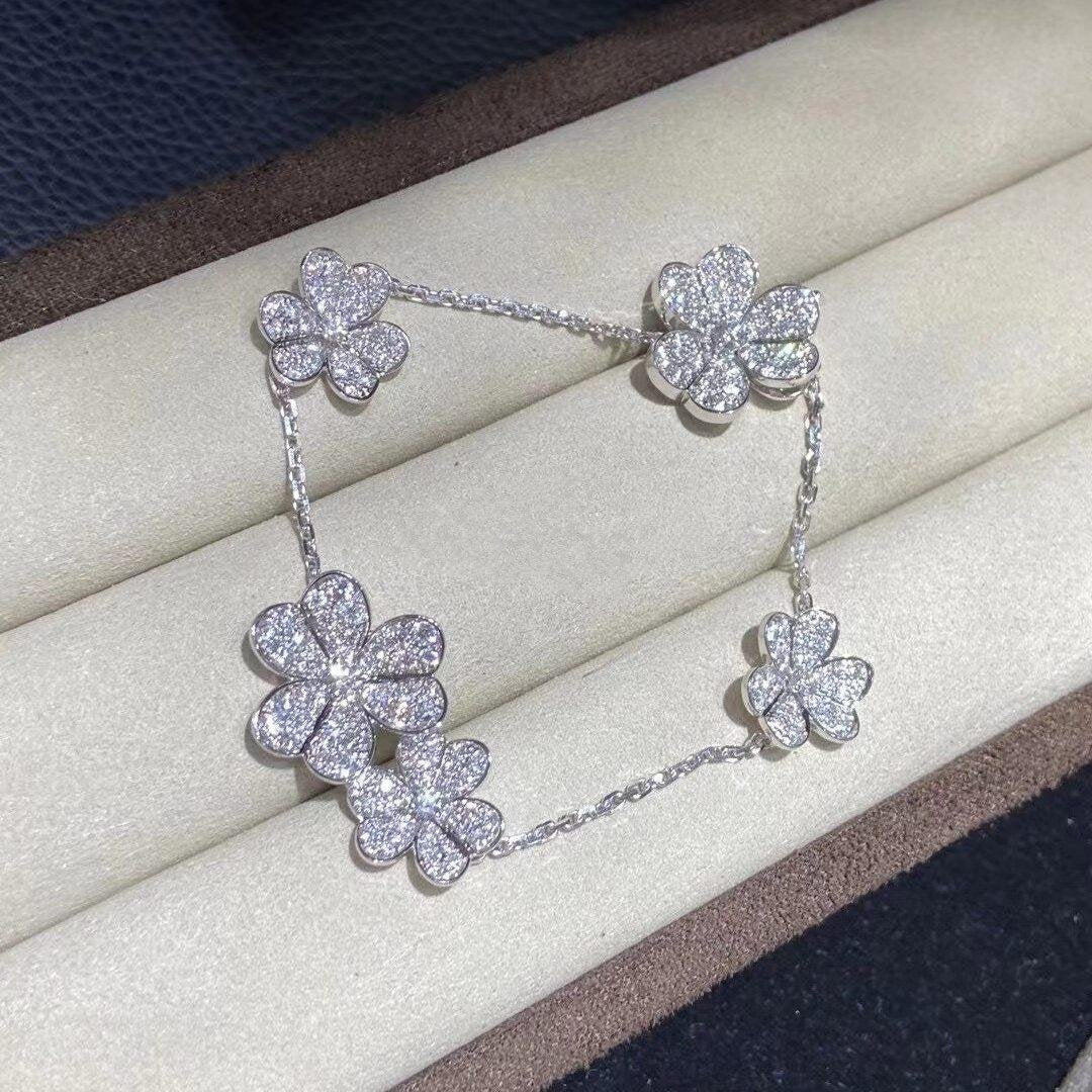 [Olivia JW]FRIVOLE SILVER 5 FLOWERS BRACELET