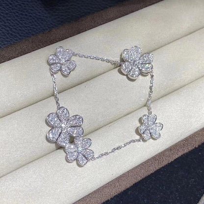 [Olivia JW]FRIVOLE SILVER 5 FLOWERS BRACELET