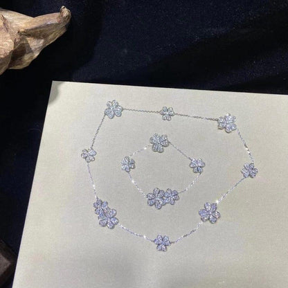 [Olivia JW]FRIVOLE SILVER 5 FLOWERS BRACELET