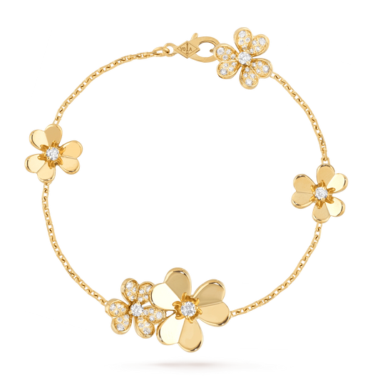[Olivia JW]FRIVOLE GOLD 5 FLOWERS BRACELET
