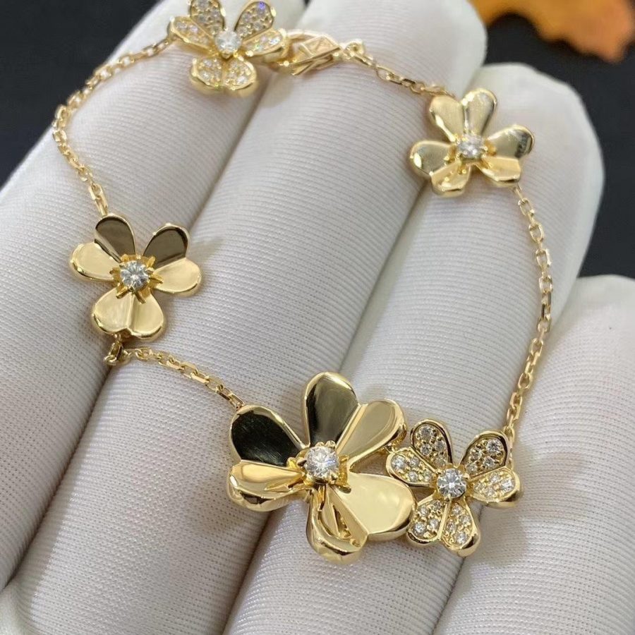 [Olivia JW]FRIVOLE GOLD 5 FLOWERS BRACELET