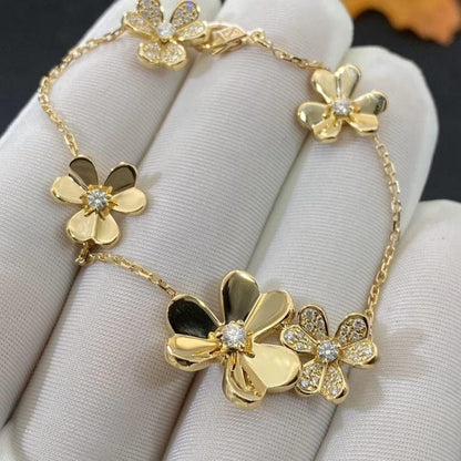 [Olivia JW]FRIVOLE GOLD 5 FLOWERS BRACELET