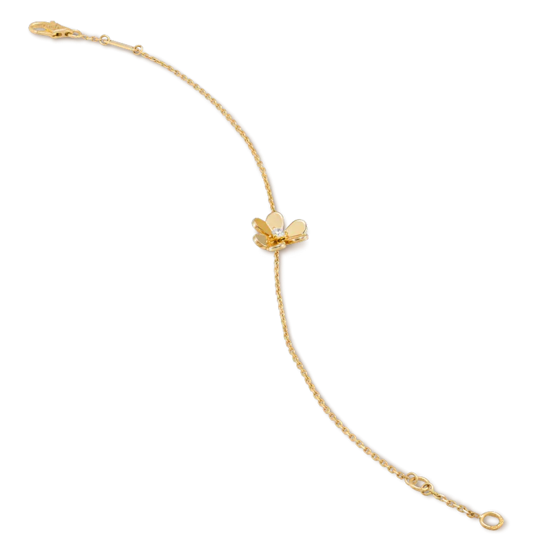 [Olivia JW]FRIVOLE GOLD FLOWER PINK MALACHITE BRACELET