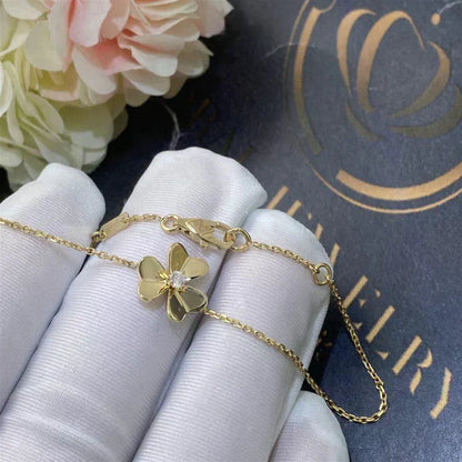 [Olivia JW]FRIVOLE GOLD FLOWER PINK MALACHITE BRACELET