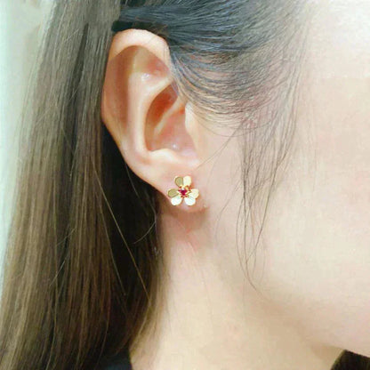 [Olivia JW]FRIVOLE  FLOWER PINK EARRINGS