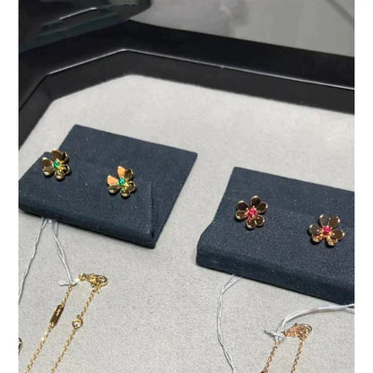 [Olivia JW]FRIVOLE  FLOWER PINK EARRINGS