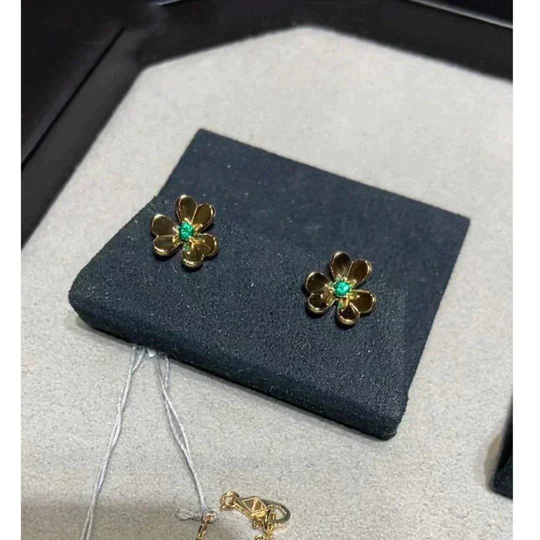 [Olivia JW]FRIVOLE  FLOWER MALACHITE EARRINGS
